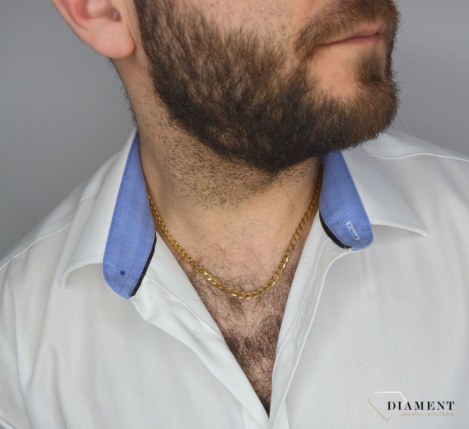 Złoty łańcuszek pancerka 333 o szerokości 5,5 cm DIA-LAN-3159-333 5,5mm (1).jpg